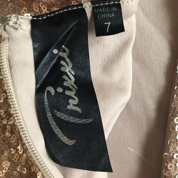 Trixxi rose gold allover sequin cutout mini dress - Picture 6 of 8